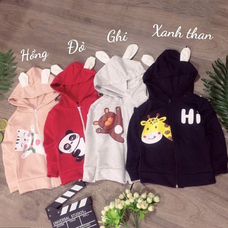 Áo khoác thỏ ếch cho bé trai gái