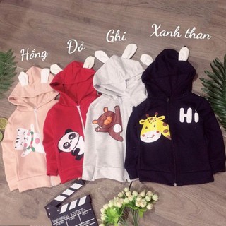 Áo khoác thỏ ếch cho bé trai gái