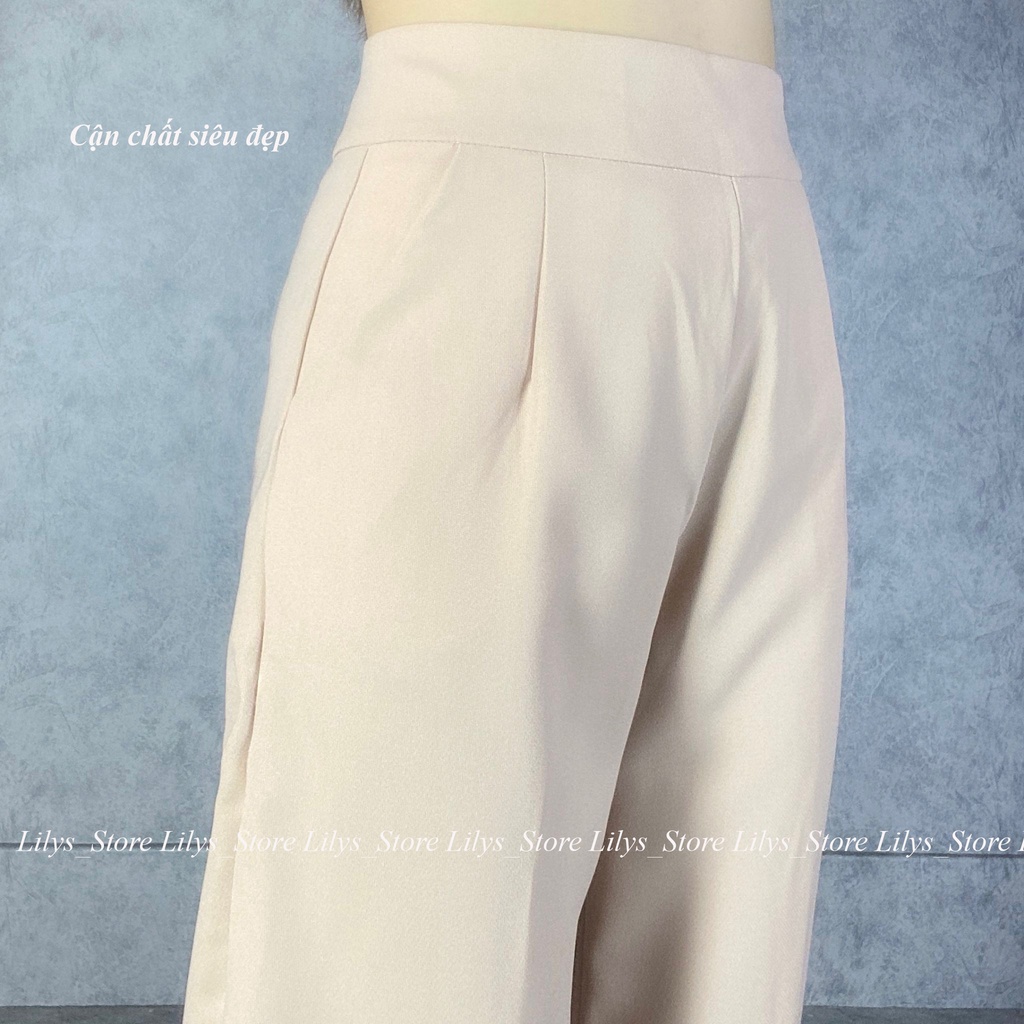 Quần ống rộng khóa sườn hàng cực đẹp - Quần culottes dáng suông
