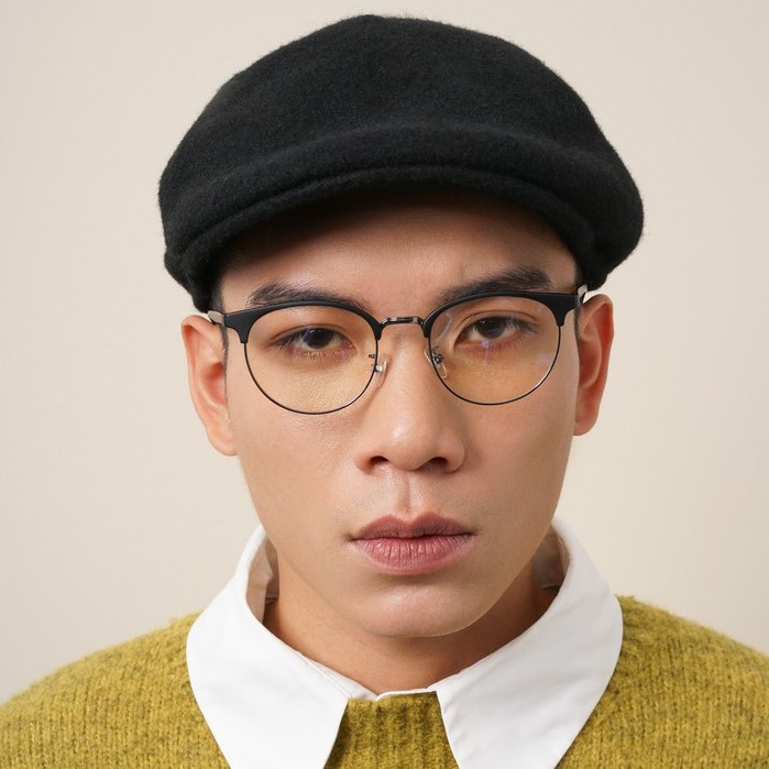 Gọng kính nam nữ Lilyeyewear kim loại càng nhựa, mắt tròn, nhiều màu 622314
