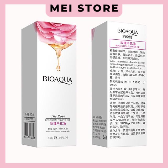 Serum Bioaqua The ROSE Tinh Dầu Hoa Hồng Khô Dưỡng Ẩm Da Khô Khồng Đều Màu 30ml