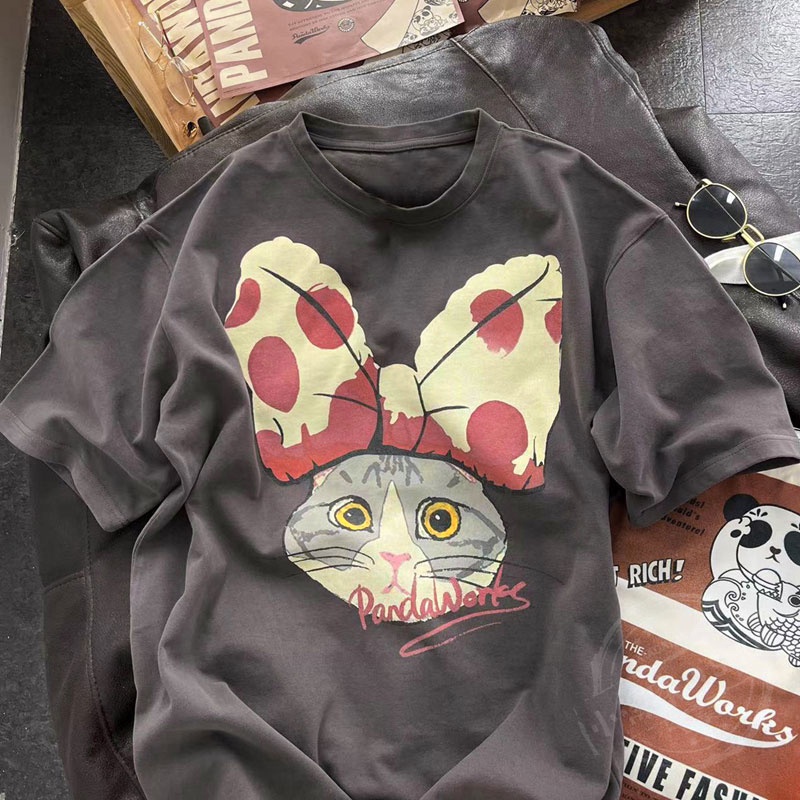 NRVP Áo thun cotton tay ngắn cổ tròn phong cách Hàn Quốc thời trang mùa hè dành cho nữ