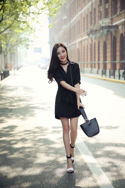 VÁY SUÔNG ĐEN CHẤT TRƯỢT THÁI CO GIÃN NHẸ ( ảnh thật trải thảm - có video quay) | BigBuy360 - bigbuy360.vn