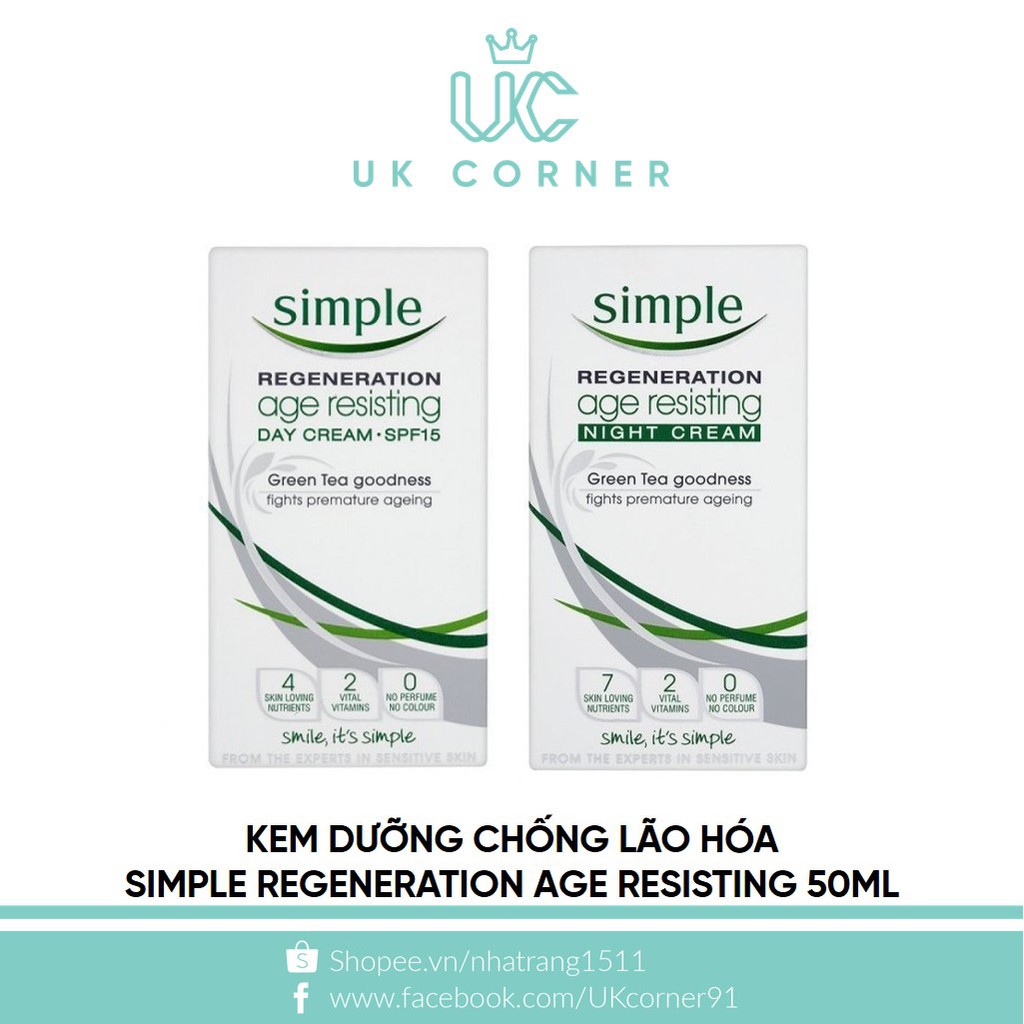 Kem dưỡng chống lão hóa Simple Regeneration Age Resisting 50mL