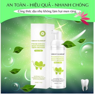 Kem làm trắng răng Vibrant Glamour hết ố vàng 60ml Tốt cho người dùng cafe, nhiều cao răng An toàn với mọi người