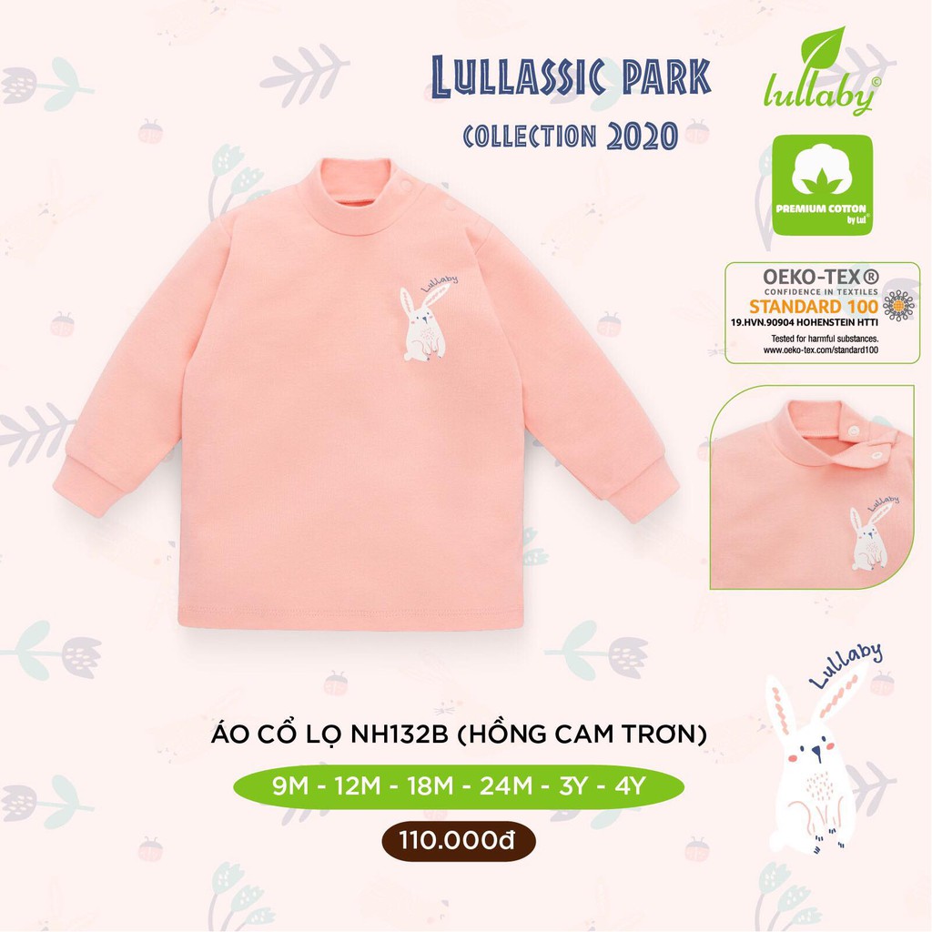 [CHÍNH HÃNG] Áo cổ lọ cotton trơn cao cấp mềm mại cho bé Lullaby