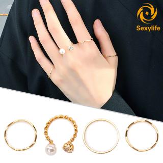 Set 4 Nhẫn Nữ Thời Trang Đơn Giản