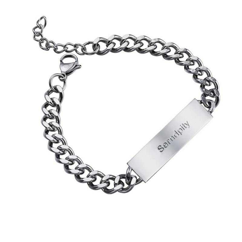 Vòng tay cặp đôi 12117 phong cách hip hop Hàn Quốc cá tính đơn giản thường ngày