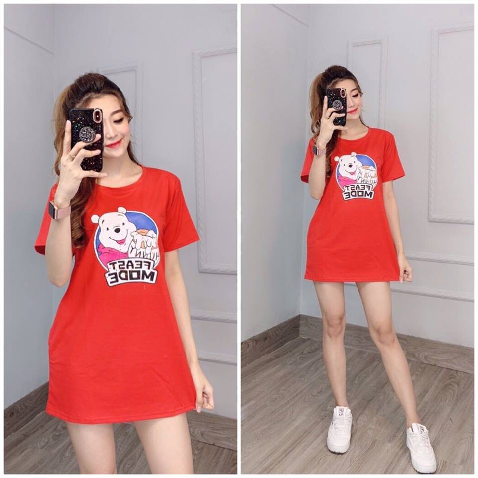 Đầm dấu quần gấu Pooh phom rộng dưới 65kg | BigBuy360 - bigbuy360.vn