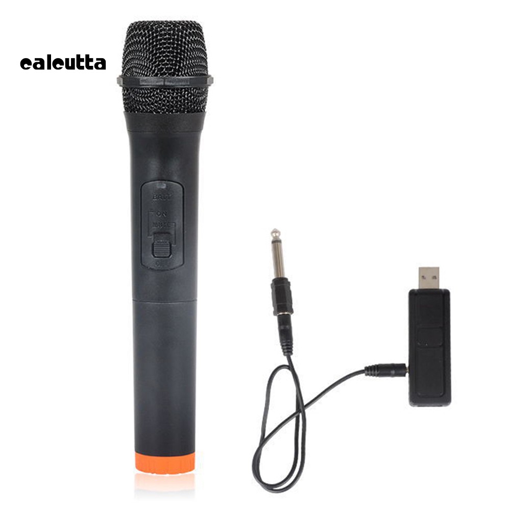 ✡YYW✡UHF 3.5mm 6.35mm Handheld Wireless Microphone Karaoke Mic with USB Receiver