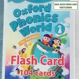 ❤️FLASHCARDS OXFORD PHONICS WORLD 1- KÍCH THƯỚC A5- HAI MẶT CÁN BÓNG