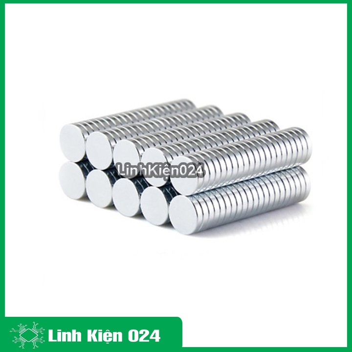 Bộ 10 Viên Nam Châm Đất Hiếm NdFeB 5x2mm (từ tính hút cực mạnh)