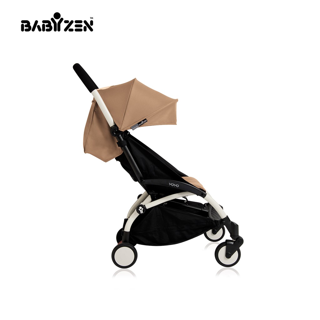 Bộ màn chụp và đệm xe đẩy YOYO 6+ Nâu Kaki Babyzen