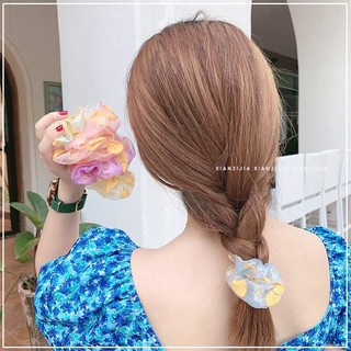 🍊Chun cột tóc Scrunchies múi cam