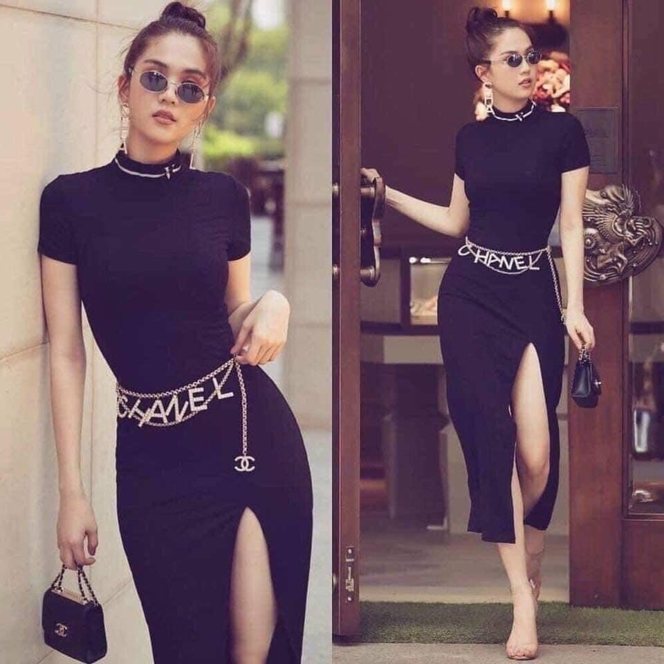 Đai váy nịt đầm XÍCH CHỮ RƠI