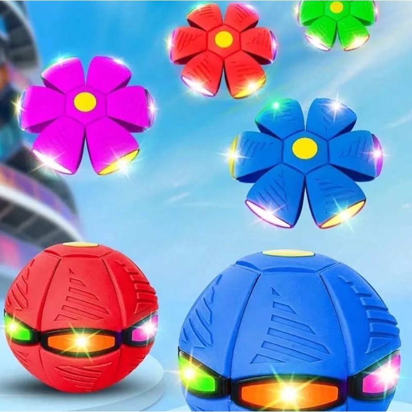 (HCM)-Loại xịn có led- Bóng biến hình UFO siêu hót - Quả bóng ma thuật đồ chơi trẻ em - Đĩa bay