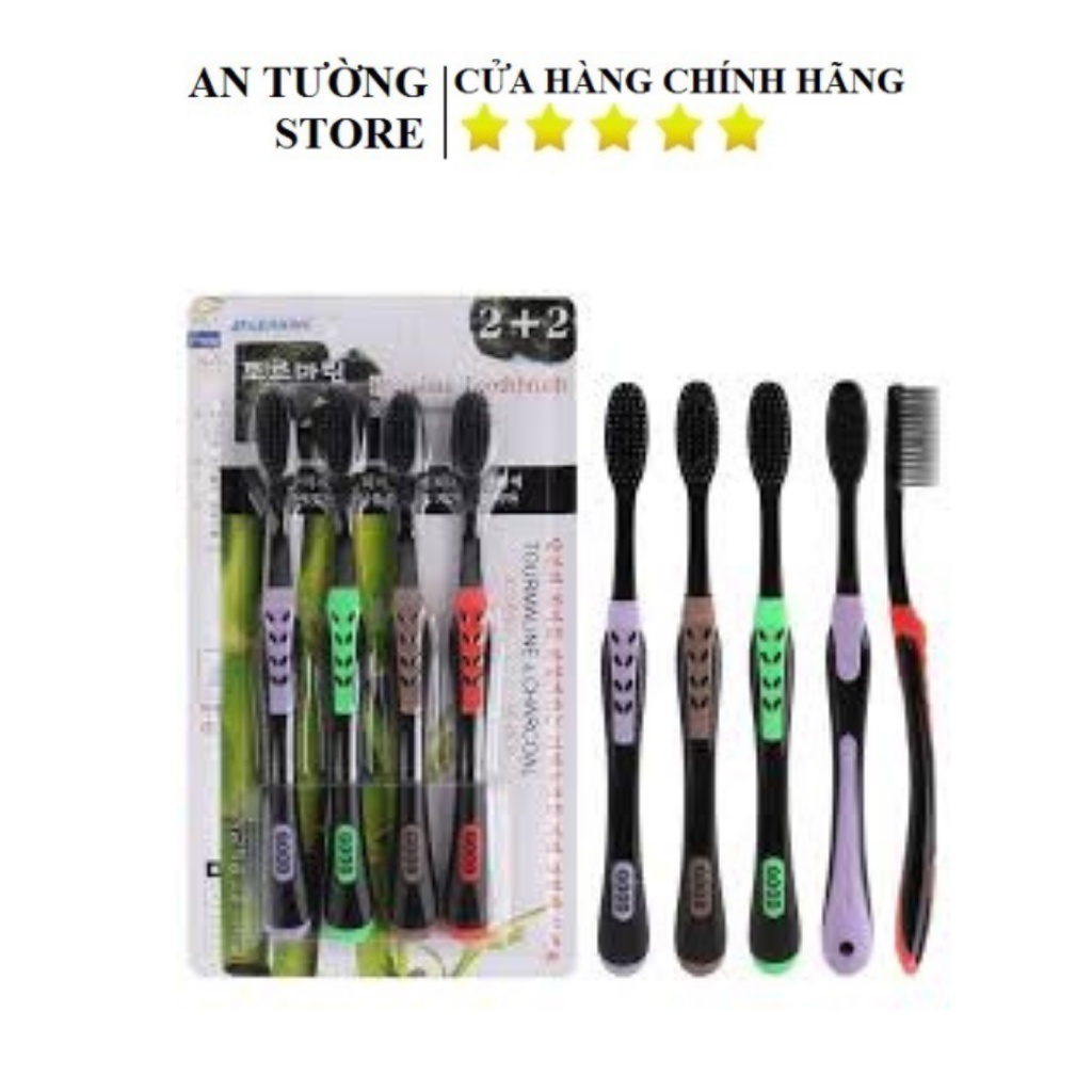 Set 4 bàn chải than hoạt tính