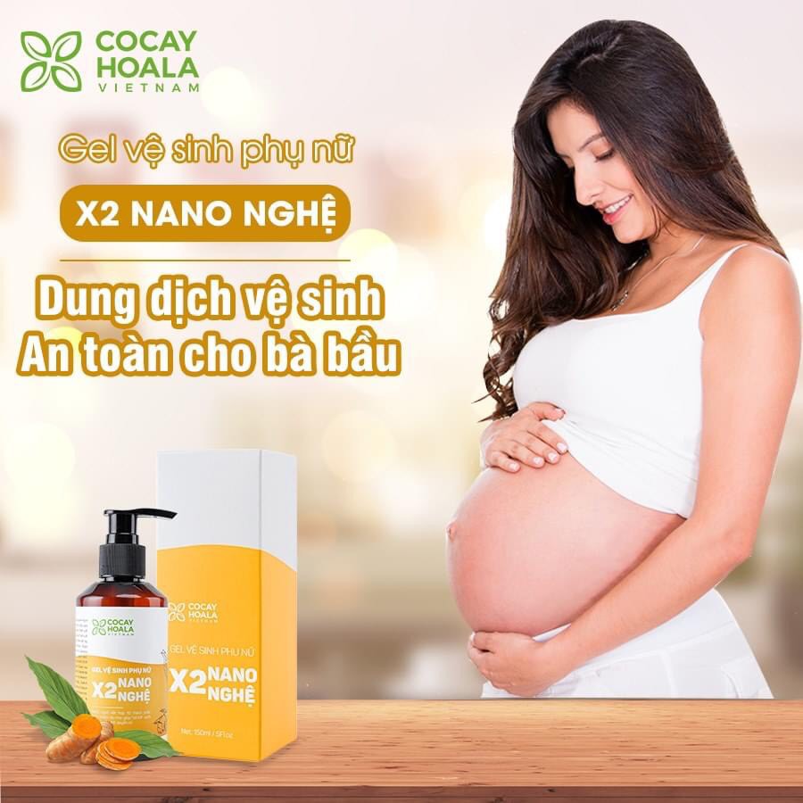 Dung dịch vệ sinh phụ nữ Trị Viêm Ngứa Gel X2 Nano Nghệ Cỏ Cây Hoa Lá 150 ml