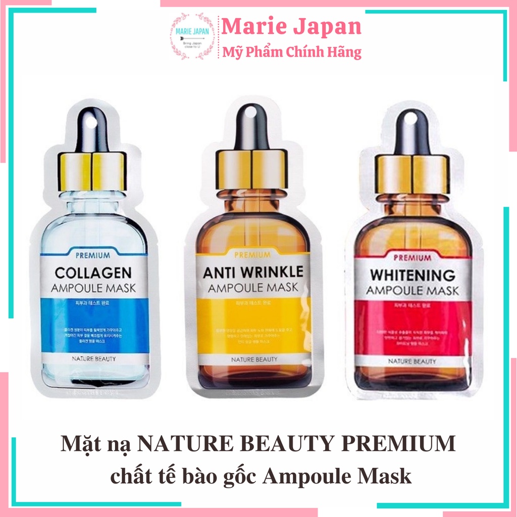 Mặt nạ Nature Beauty Premium tinh chất tế bào gốc Ampoule Mask (Miếng lẻ)