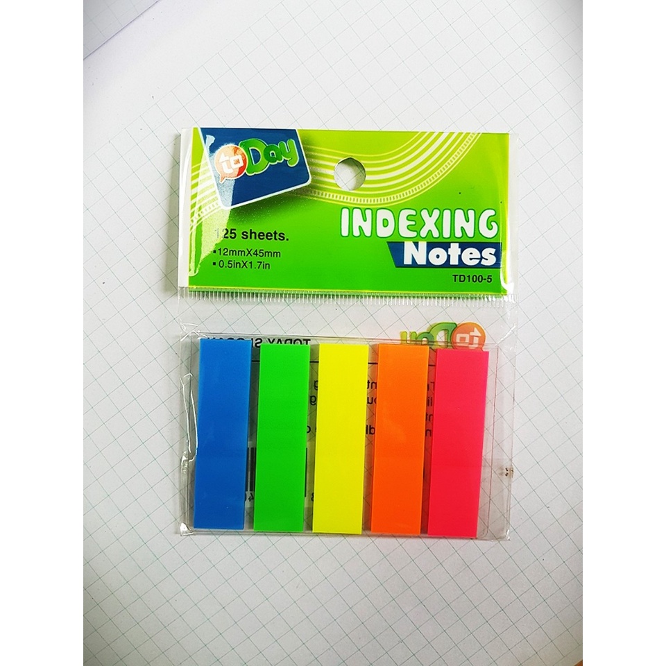 Giấy phân trang / Đánh dấu trang / Sticky Note 5 màu Today, 125 tờ