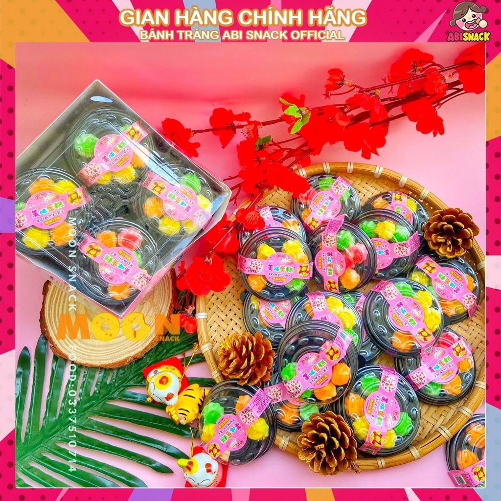 Kẹo hộp thạch bánh kem cô gái một hộp gồm 6 viên-món ăn vặt tuổi thơ 16g