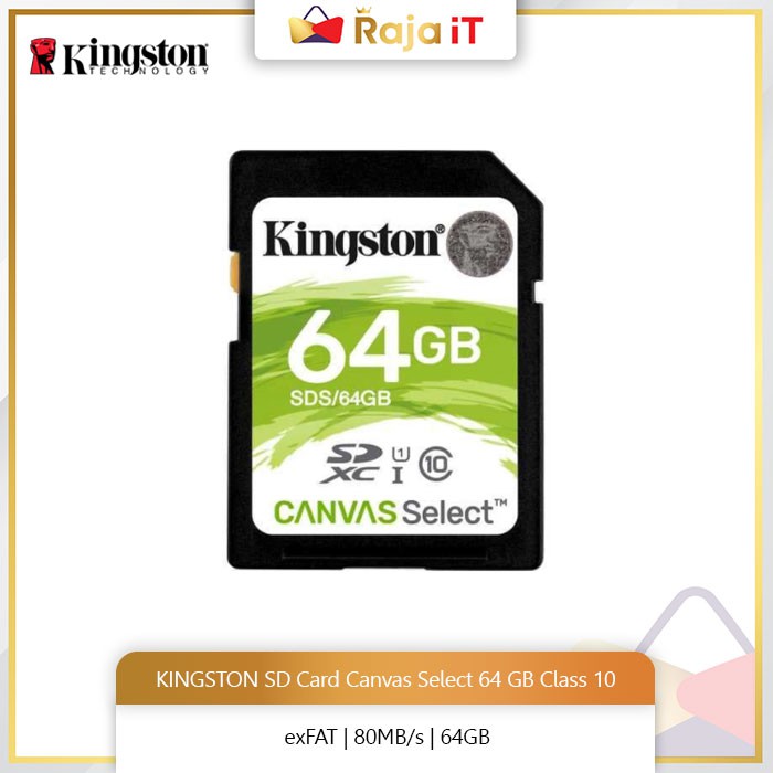 Thẻ Nhớ Sd Vải Canvas Kingston 64 Gb Class 10