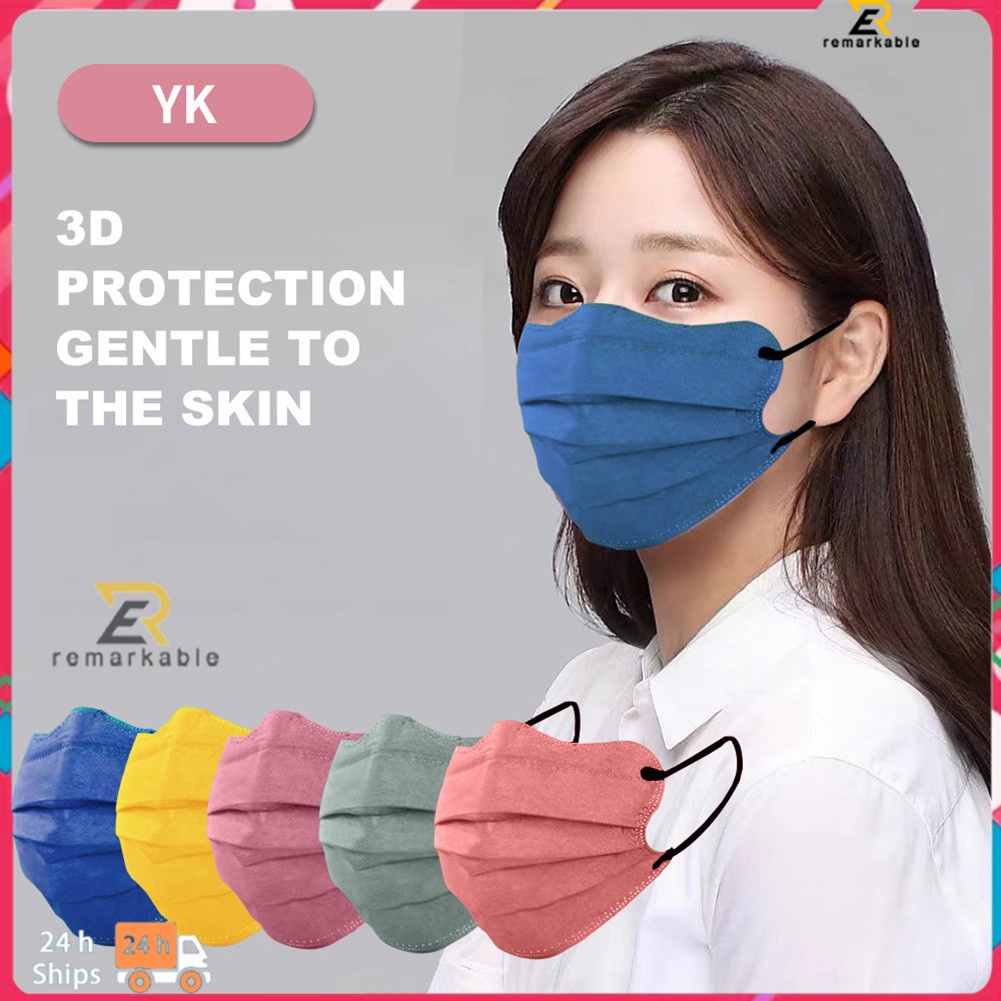 10 gói KF94 Mặt Nạ Butterflyfish Hình Dạng Miệng 3D Dành Cho Người Lớn Mặt Nạ 4 Lớp Bảo Vệ 【New】