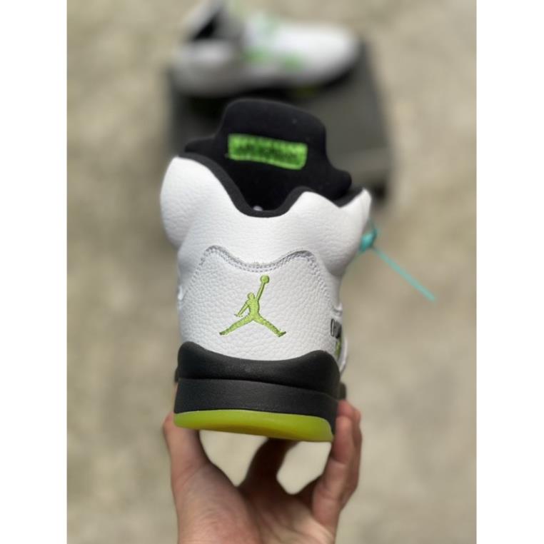 Giày thể thao sneaker jd5 bóng rổ nam nữ cao cổ màu trắng xanh hình ảnh thật đầy đủ hộp phụ kiện THA
