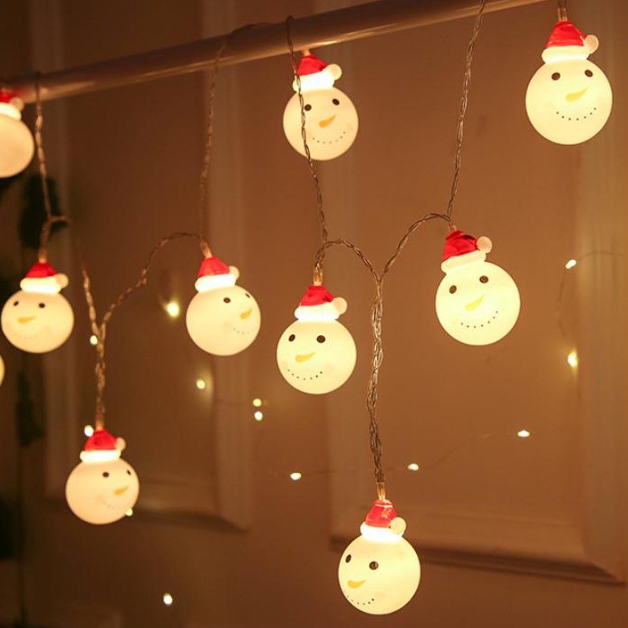 Đèn LED Giáng Sinh trang trí cây thông hình người tuyết, ông già Noel LGS2