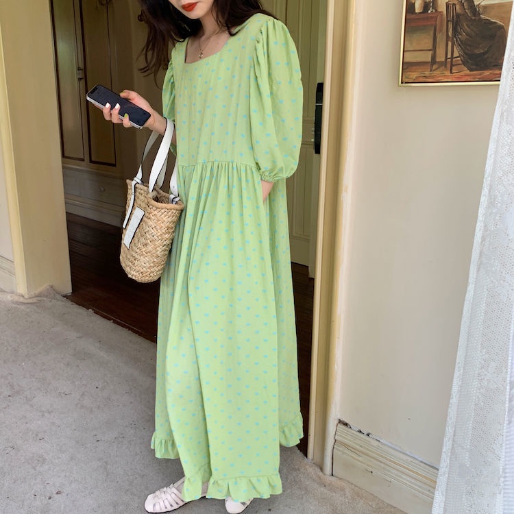 Đầm Nữ Thêu Họa Tiết Phong Cách Retro Thời Trang