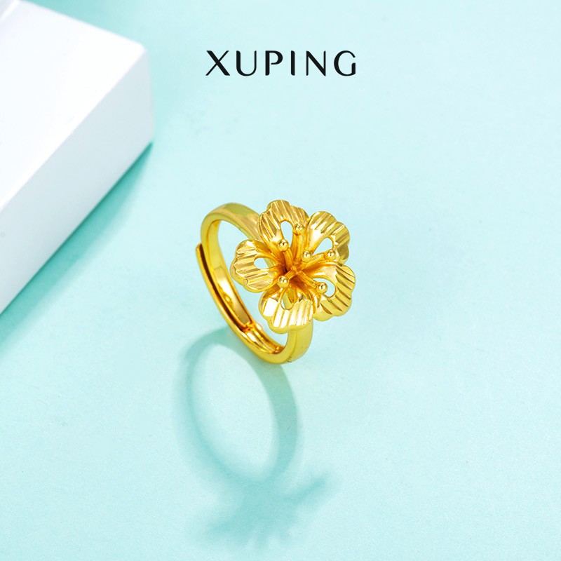 Nhẫn Nữ Mạ Vàng 24K, Phong Cách Bông Hoa Sang Trọng - XPN46