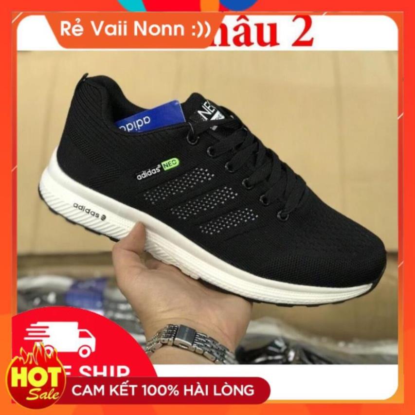 Chuẩn Giày thể thao nữ Giày Adidas Neo đen full size nam nữ 36-44 Đẹp Nhất New Nhẩt NEW . HOT ✔ * L ‣ $ ⁹ " ྇ # . . sale