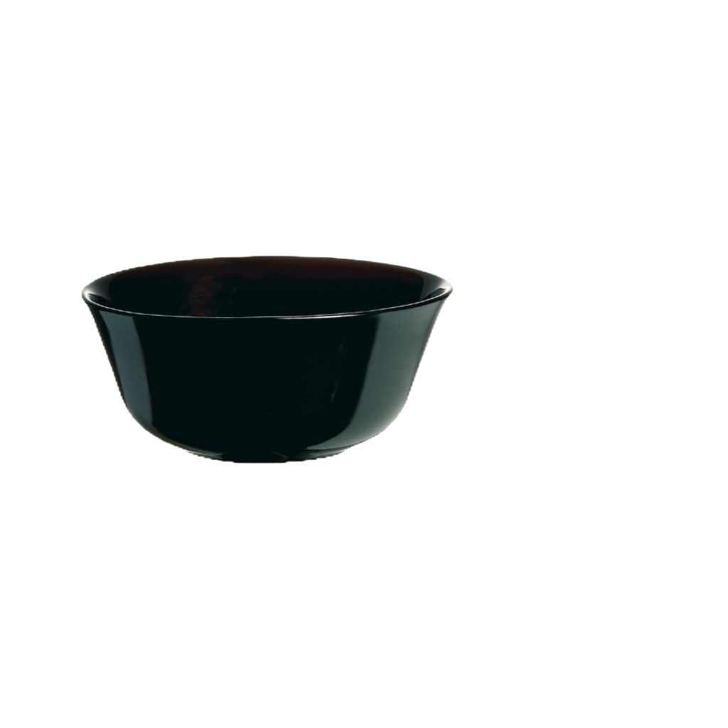 Bát (chén) ăn cơm thủy tinh Luminarc Carine màu đen 12cm, dùng lò vi sóng, sản xuất tại Pháp - H4998