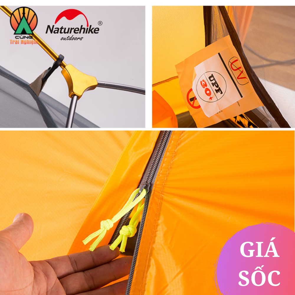 [CHÍNH HÃNG] Lều Phượt Dã Ngoại XE ĐẠP Dành Cho 1 Người Naturehike NH18A095-D Gọn Nhẹ, Chống Thấm