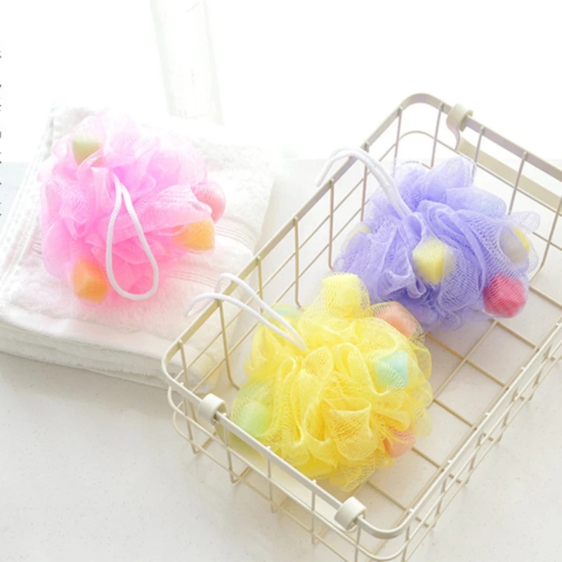 (Hàng Mới Về) Bông Tắm Tạo Bọt Tẩy Tế Bào Chết Cỡ Lớn Tiện Dụng