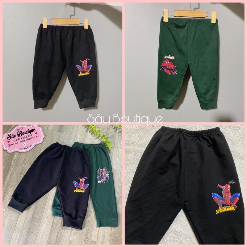 Quần Jogger thu đông in hình, chất liệu nỉ da cá siêu đẹp, dày, mịn, đanh dành cho bé trai