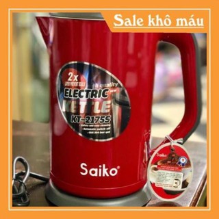 Ấm siêu tốc saiko 2 lớp siêu bền kt-2175s 1.7l