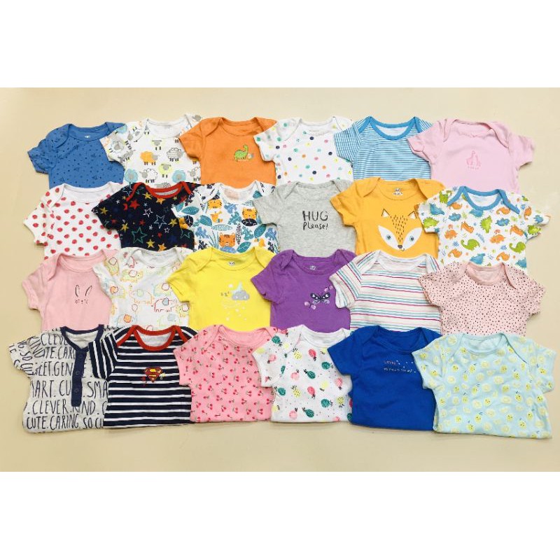 Set 5c body chip CỘC TAY xuất dư mix hãng, bodysuit size 0-36m