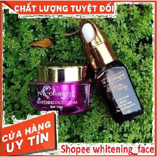 [HÀNG BÁN CHẠY] COMBO WHITENING FACE CREAM + SERUM CAO CẤP N'COLLAGEN - GIảm Mụn, Mờ Nám, Tàn Nhang