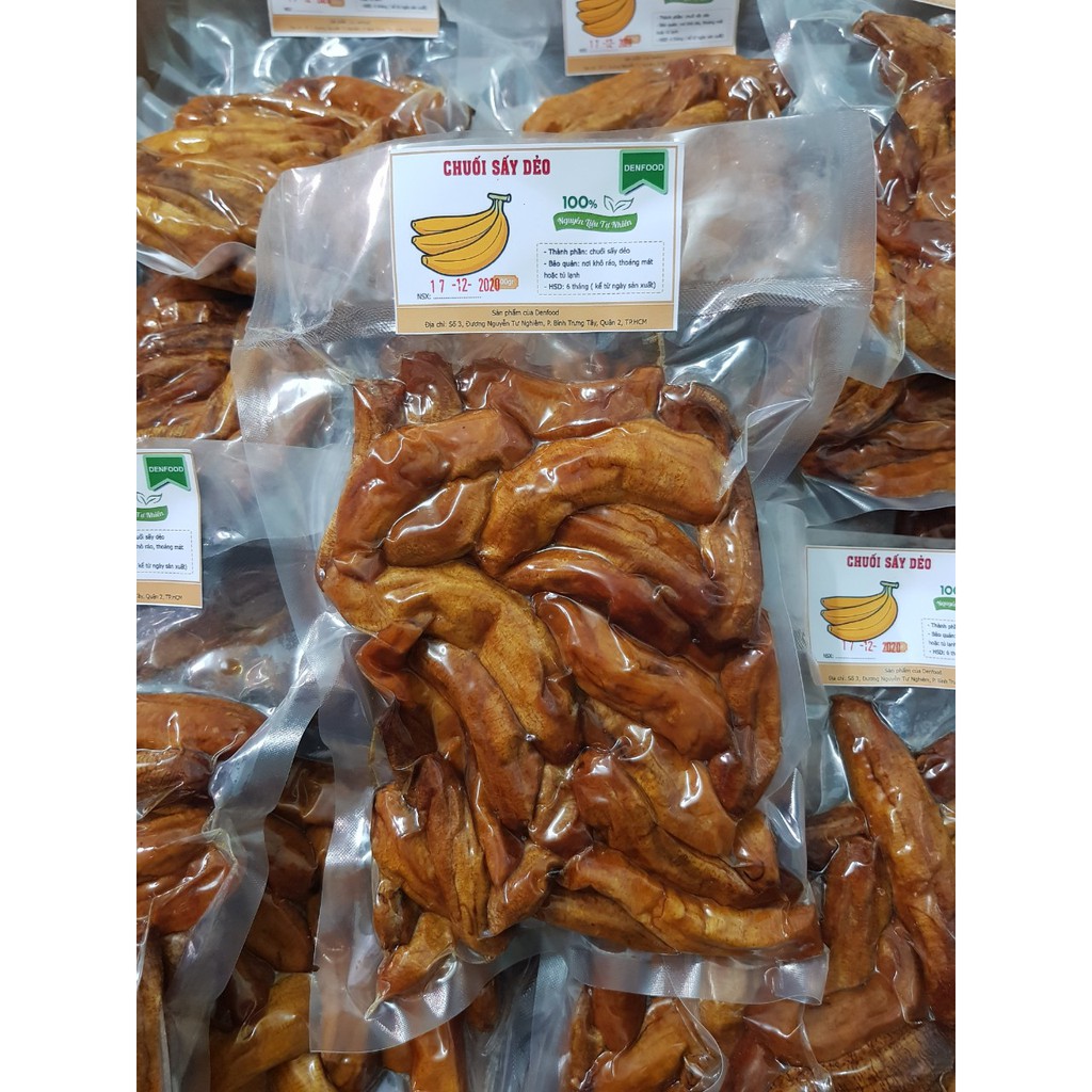 Chuối sấy dẻo Đà Lạt - Chuối nguyên trái sấy dẻo 500g