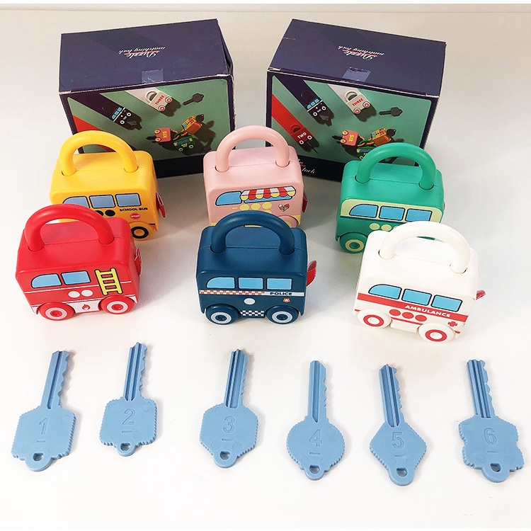 Đồ Chơi Trẻ Em Ô Tô Kiêm Ổ Chìa Khóa Bằng Nhựa ABS