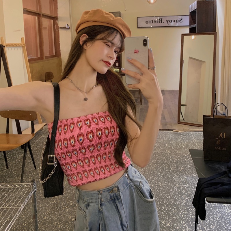 Áo Tank Top Không Tay In Họa Tiết Trái Tim Xinh Xắn Dành Cho Nữ | BigBuy360 - bigbuy360.vn