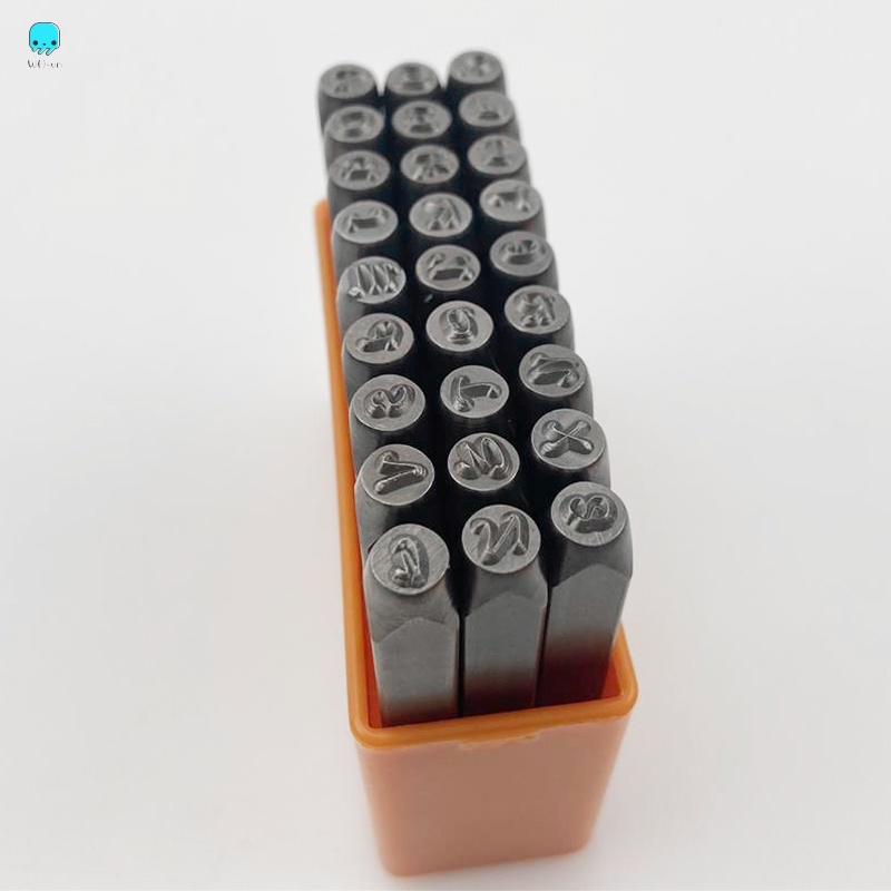 Bộ 27 Con Dấu Kim Loại Khắc Chữ Cái 3mm