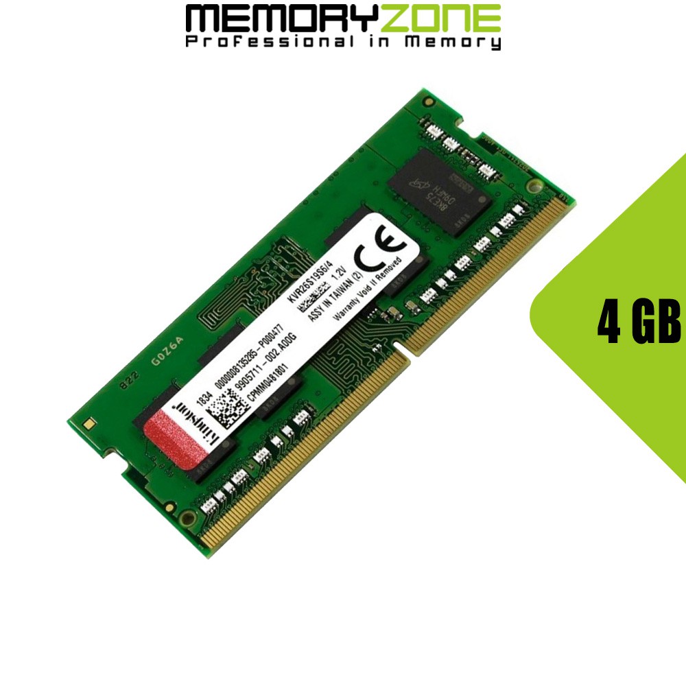 [Mã 254ELSALE giảm 7% đơn 300K] Ram Laptop Kingston DDR4 4GB Bus 2666 KVR26S19S6/4