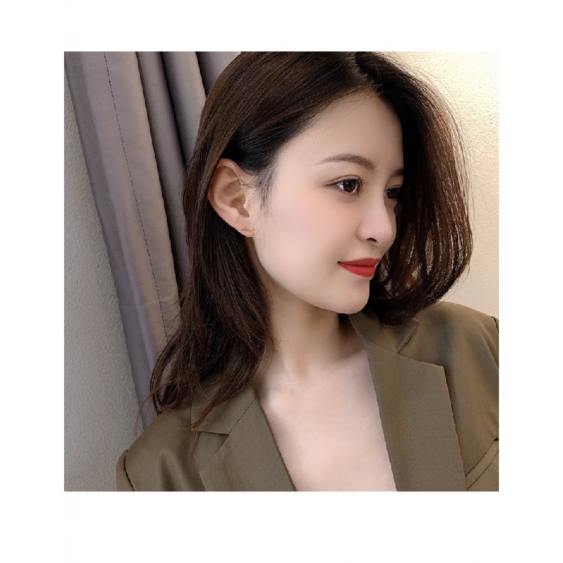 Set 3 khuyên tai mạ bạc thiết kế đơn giản