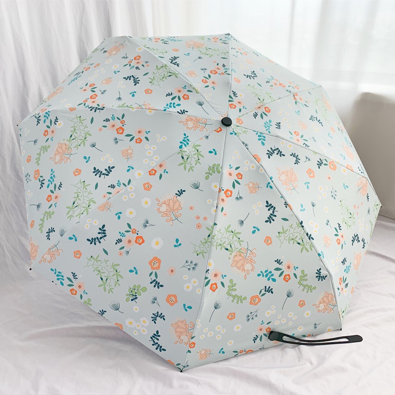 Dù Che Nắng Mini Tự Động Chất Liệu Vinyl Dễ Thương Tiện Dụng Cho Nữ
