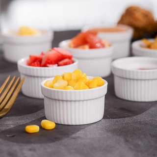 Ramekin sứ màu trắng