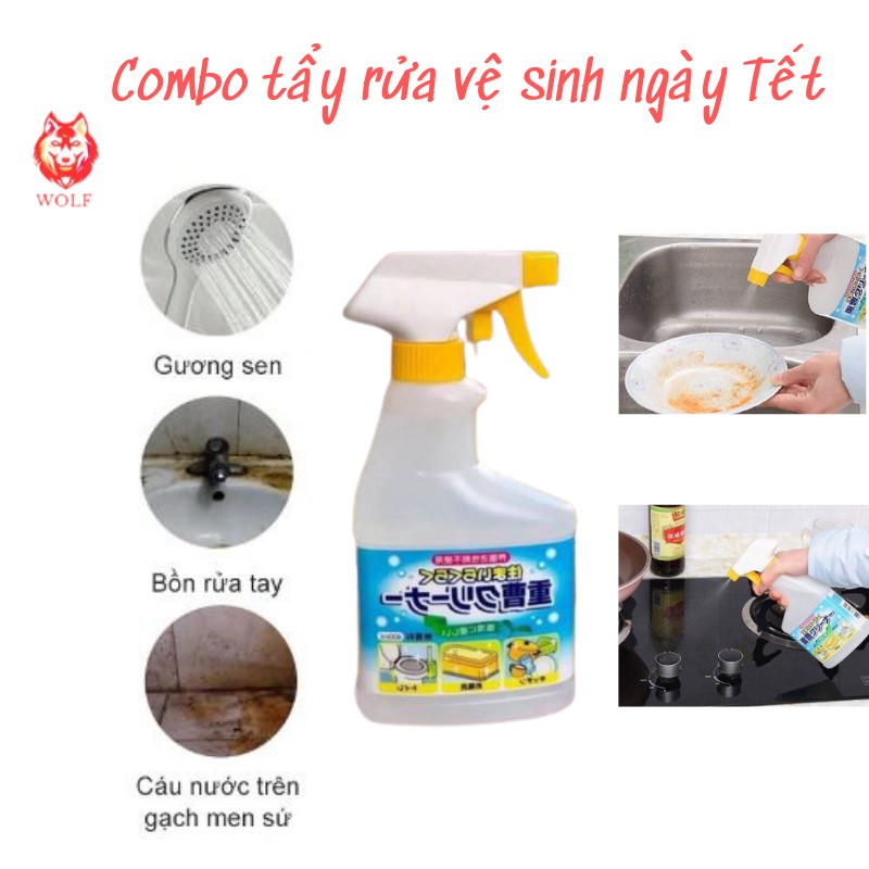 Dung dịch vệ sinh làm sạch bếp, xịt tẩy rửa đa năng banking soda 400ml Rocket Nhật Bản