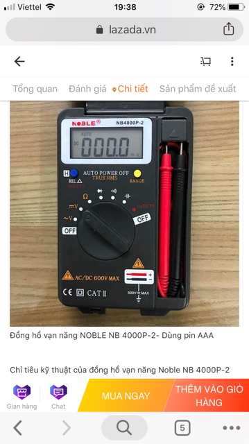 Đồng hồ đo điện tử NOBLE -NB4000-P2