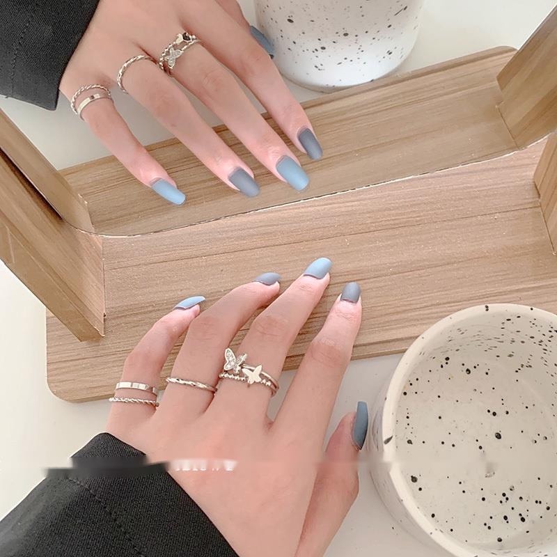 Bộ Bốn Nhẫn Hình Bướm Phong Cách Thời Trang Sang Trọng Dành Cho Nữ